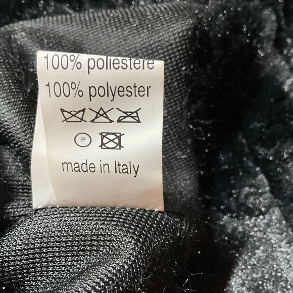 PATRY COLLEZIONI Faux Fur Cowl Neck Short Dolman Sleeve Top Italy 46 US Sz L - Picture 7 of 9